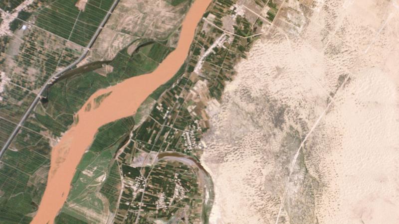 Satellite image of the Yellow River