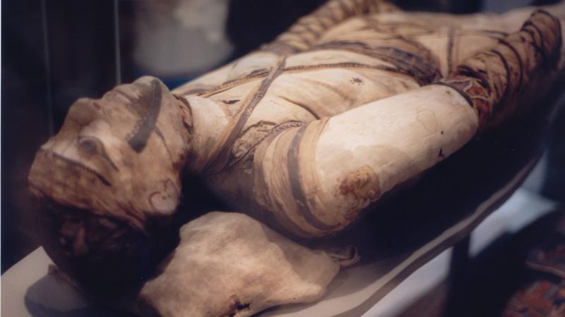 Mummy, Egyptian collection at the British Museum, London.