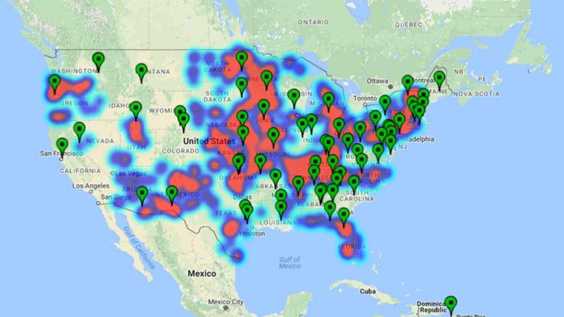 Historical Agricultural News heat map