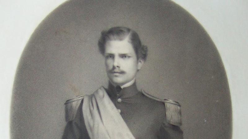 Black and white portrait of William Orton Williams in military dress.