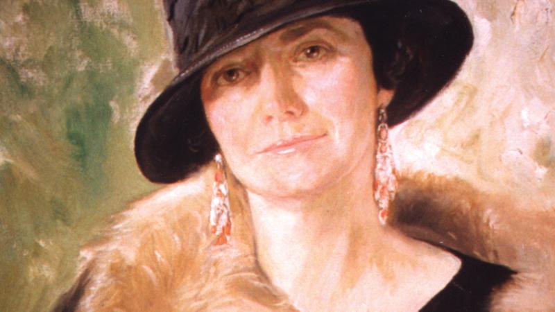 book cover featuring oil painting of a woman in black hat