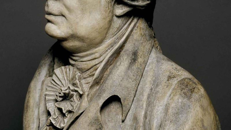 Sculpted bust of Gouverneur Morris.