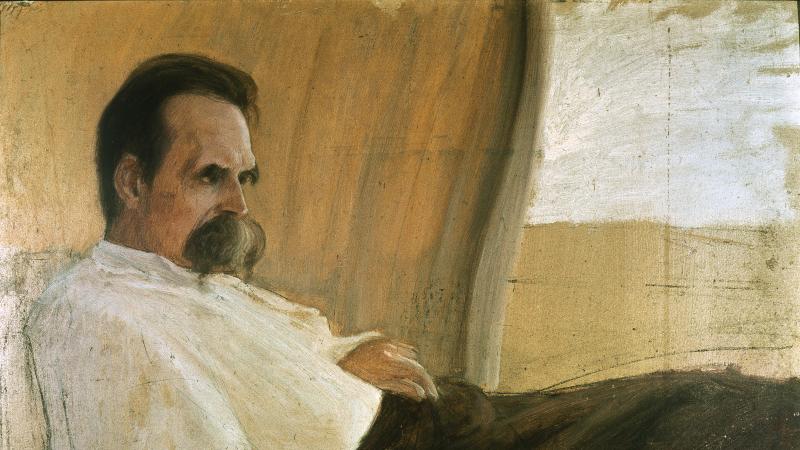 Painting of Friedrich Nietzsche on his death bed.
