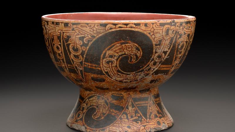 Photo of a Mexican ceremonial goblet from the age of the Aztecs.