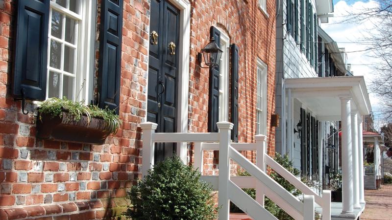 facade of a rowhouse in Chestertown