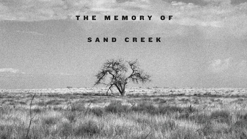 A Misplaced Massacre book cover, depicting a single tree on a grassy plain