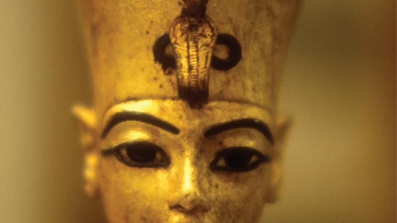 Golden statue of King Tut.