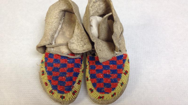 photograph of beaded moccasins