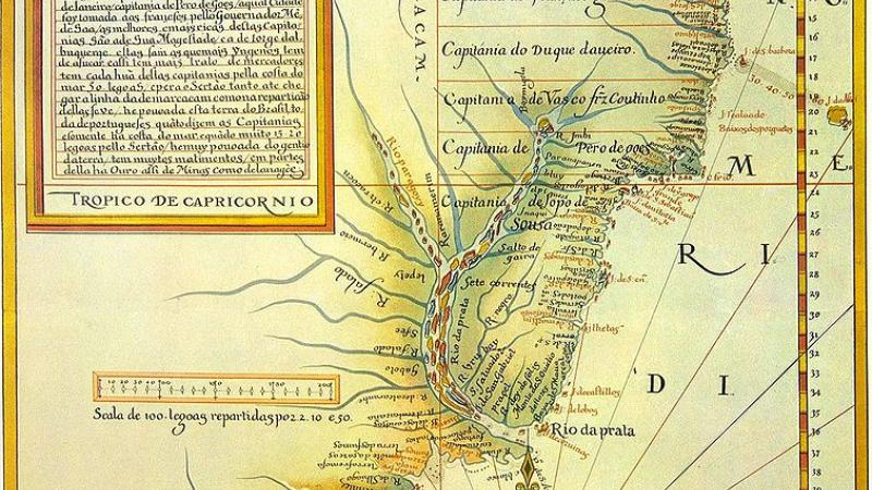 Antique map of Brazil