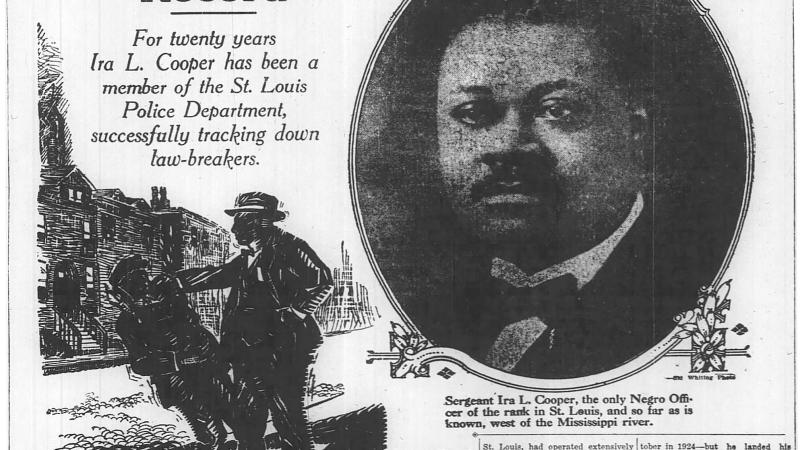 Newspaper article of Sgt. Ira Cooper