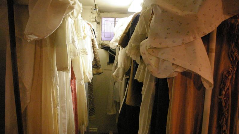 Fashions Collection prior to rehousing.