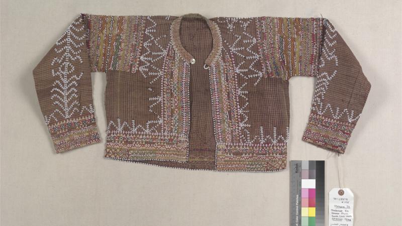Jacket of abaca cloth and cotton from the Bagobo peoples in Mindanao