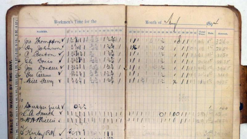 Angelina County Lumber Company Time Book