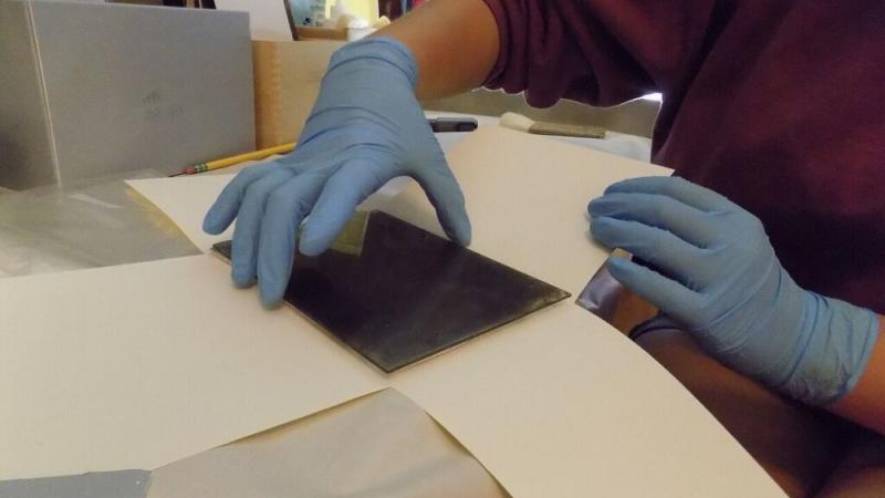 Broken Glass Plate Negative