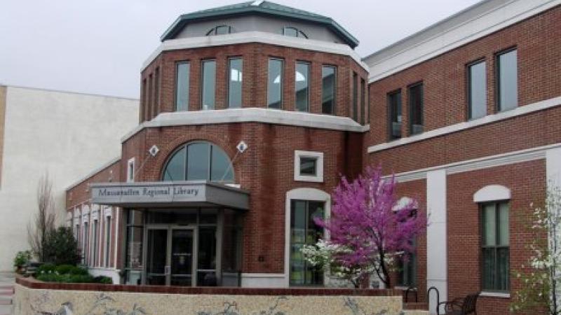 photograph of exterior of a library