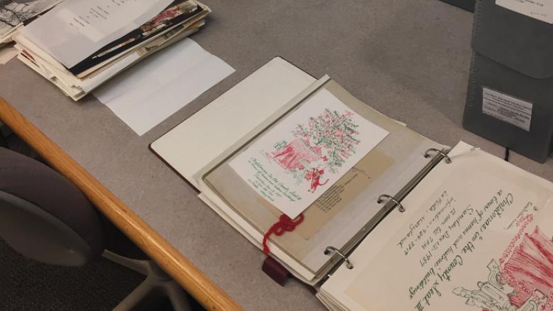 photo of books open on a table