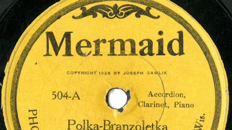 Label from a 78 recorded by a Polish trio in Milwaukee in the 1920s.