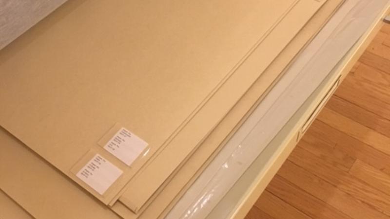 photo of art stored in archival material