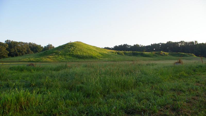 Mound A, the largest mound, looking north