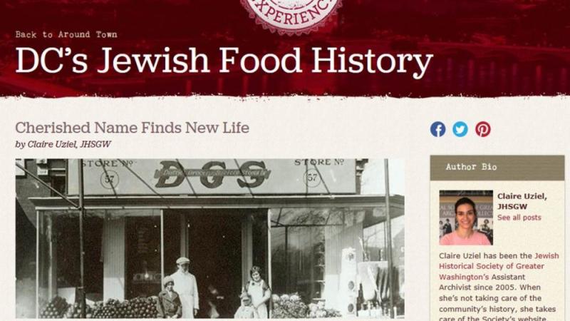 DC's Jewish Food History