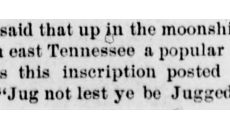 "Jug not, lest ye be jugged"