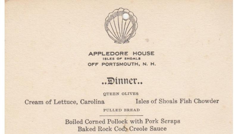 Collection: Appledore House Menus