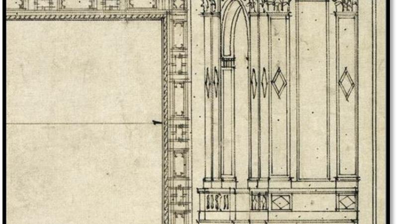 Architectural drawing of the The Montgomery Building in Spartanburg.