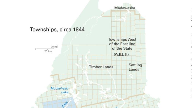 Plate 26 – Townships, circa 1844 (custom drawn map)