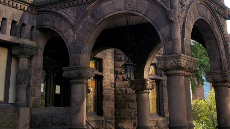 exterior and entryway of a gothic style building
