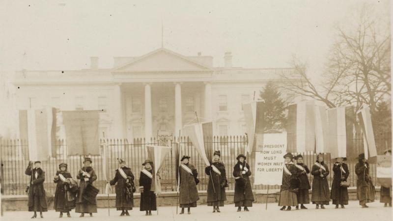 Suffragists Picketing in front of the White House
