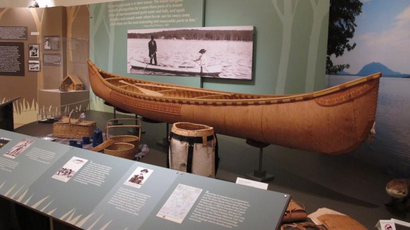 Birchbark canoes