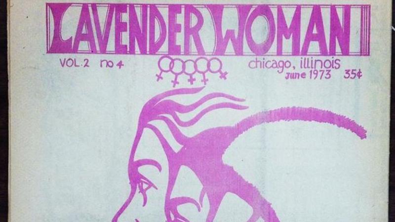 Cover of the "Lavender Woman" magazine, published in Chicago, between 1971-1976.