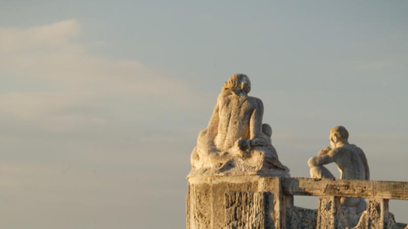 Detail of sculptural work on the Barge
