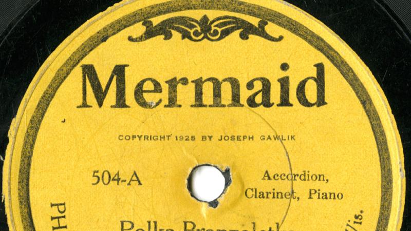 Label from a 78 recorded by a Polish trio in Milwaukee in the 1920s.
