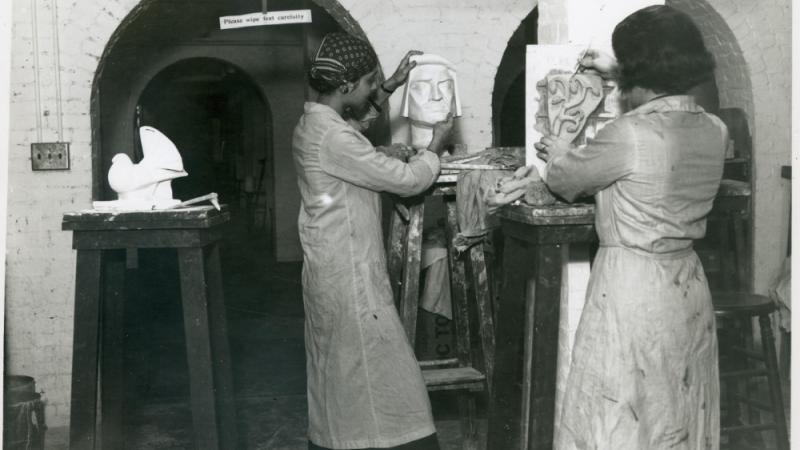 Barbara Sellars '35 and Edda Kriener '34