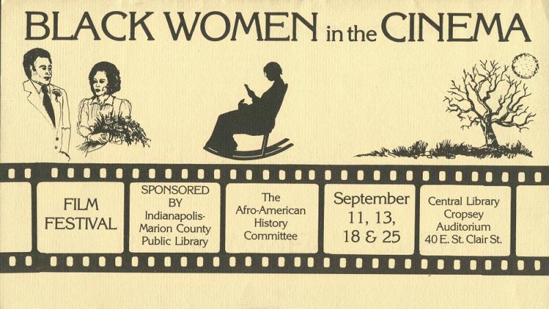 Black Women in Cinema festival brochure from Indianapolis Public, c. 1980 