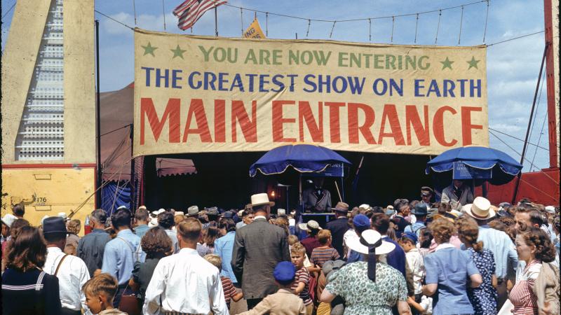 Main entrance to Ringling Bros. Circus