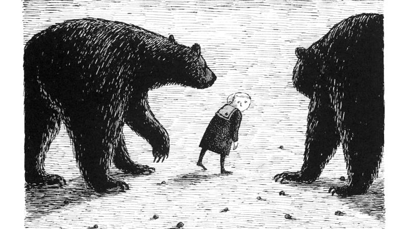 Illustration of bears by Edward Gorey