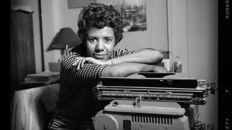 Lorraine Hansberry at a type writer