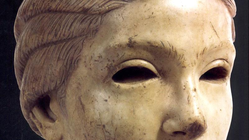 Stone portrait of a girl from the Roman city of Salona.