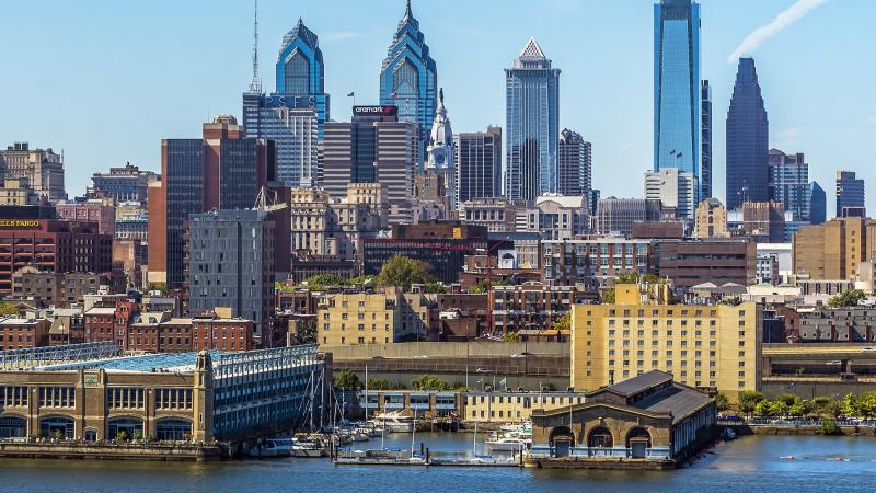 Philadelphia skyline.