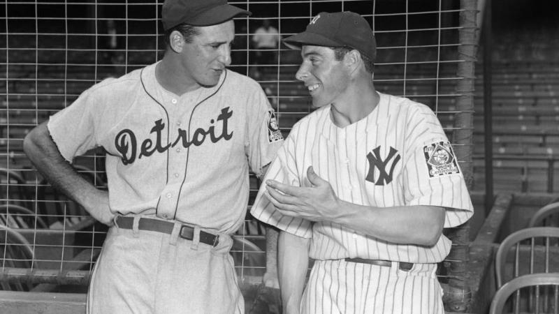 Hank Greenberg and Joe DiMaggio at Yankee Stadium, September 1939. 