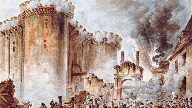 Painting of the storming of the Bastille