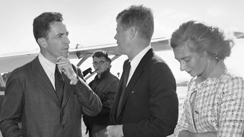Pell with John Kennedy on tarmac