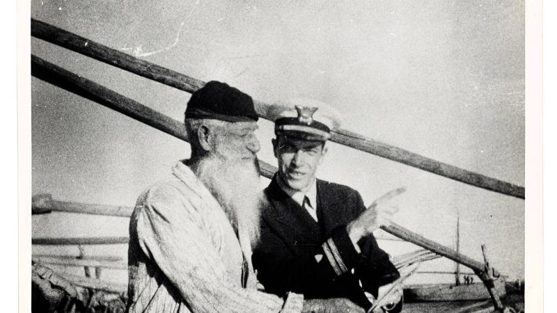 Claiborne Pell with old Italian fisherman