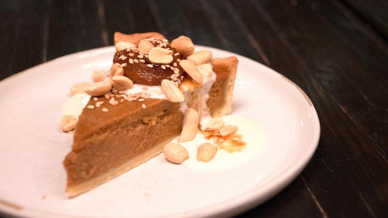Slice of sweet potato pie