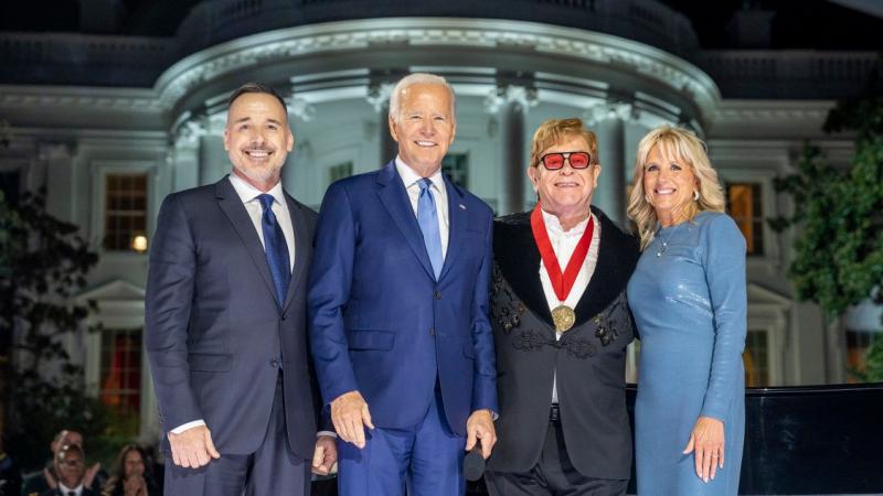 President Biden presented Sir Elton John with the National Humanities Medal
