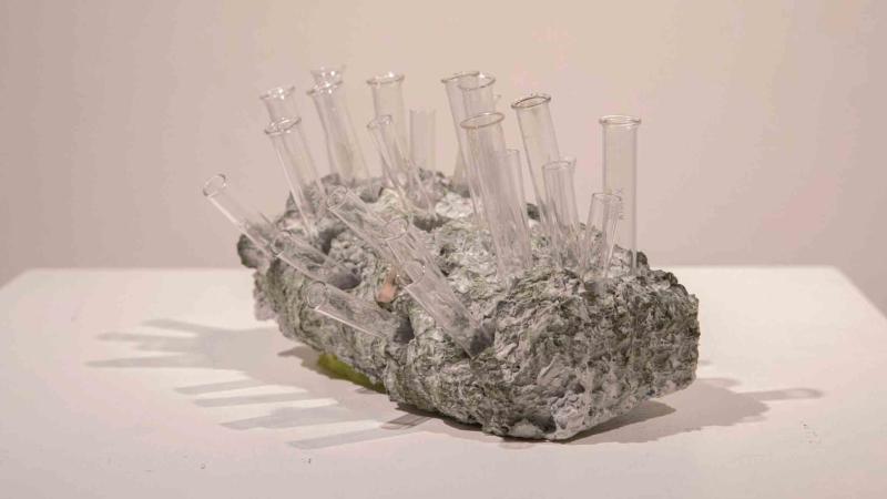 artwork with test tubes