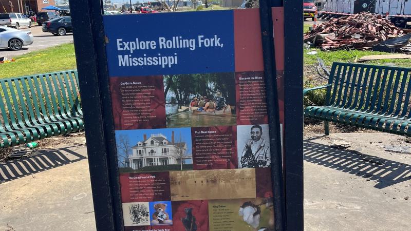 explore Rolling Fork sign after March 2023 tornado 