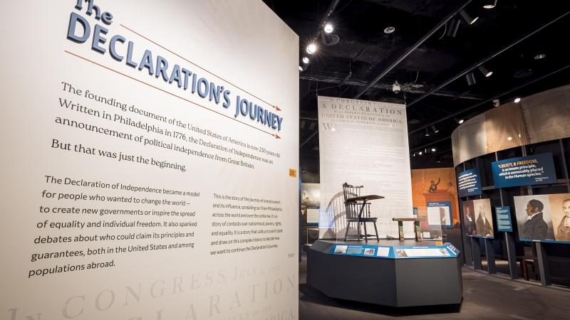 photo of museum exhibition The Declaration's Journey